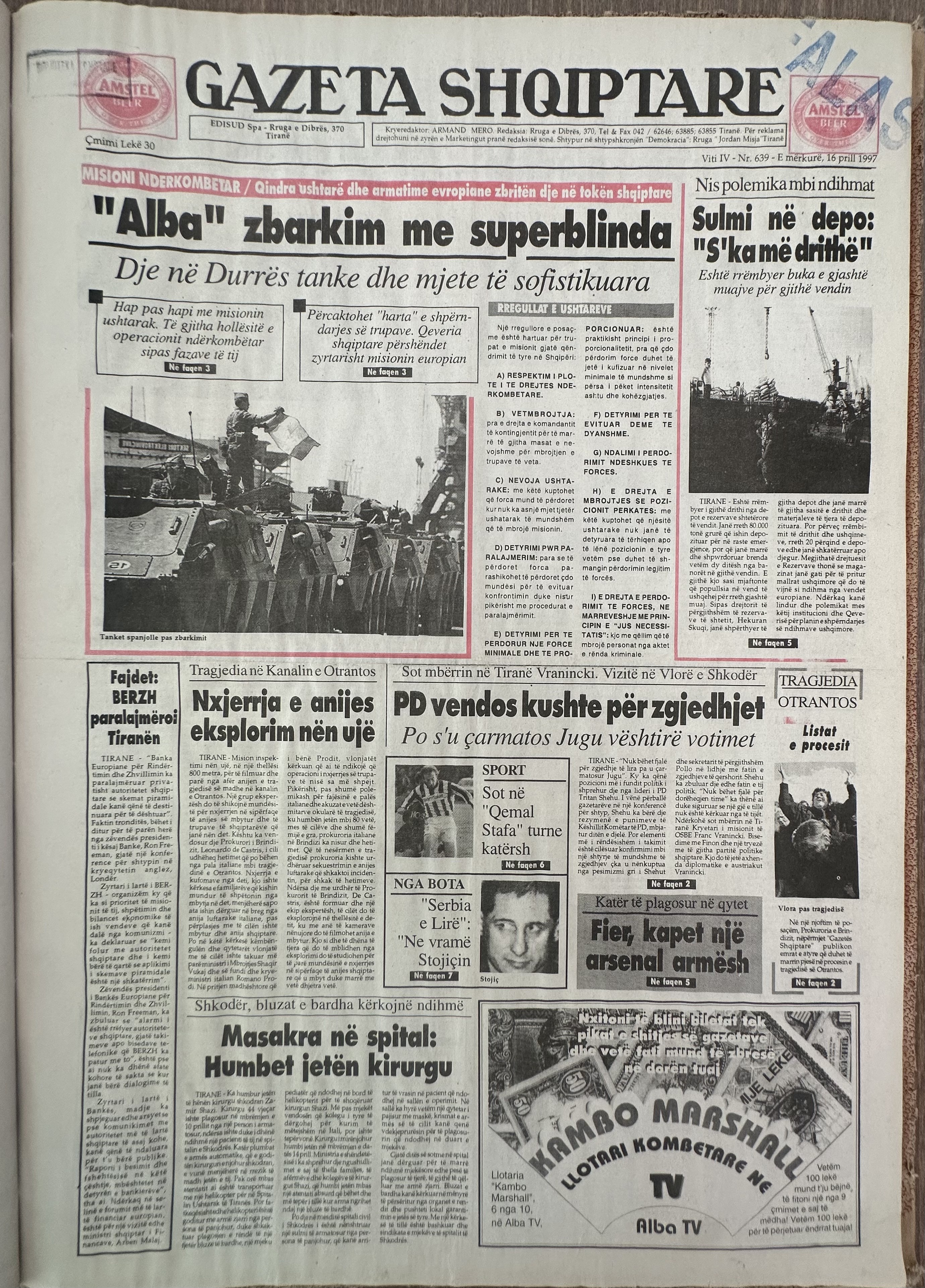 Gazeta Shqiptare 1997-04-16